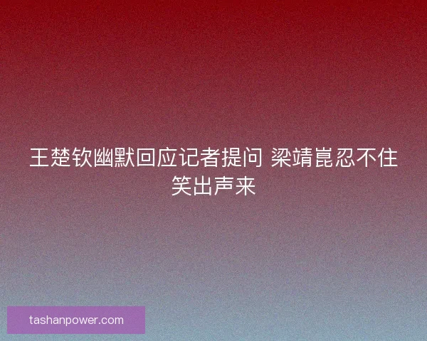 王楚钦幽默回应记者提问 梁靖崑忍不住笑出声来